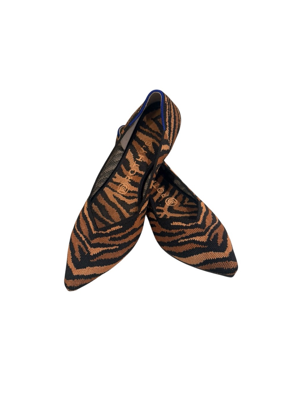 Rothy's The Point Tiger Stripe Knit Pointed Toe Flats